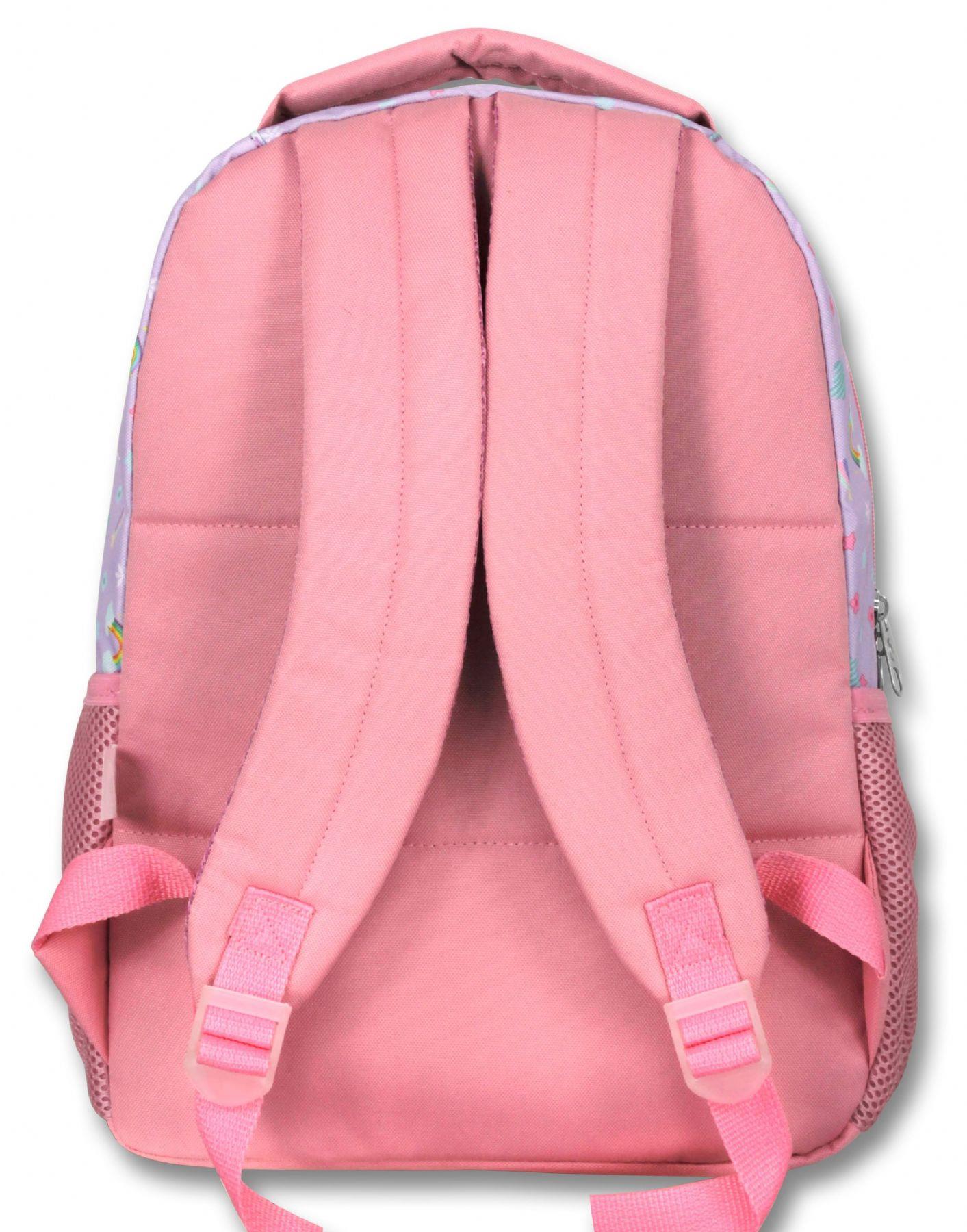 Ümit Çanta Üç Gözlü Kız Çocuk İlkokul Çantası - Gökkuşağı Unicorn - Turkuaz Pembe - 5015