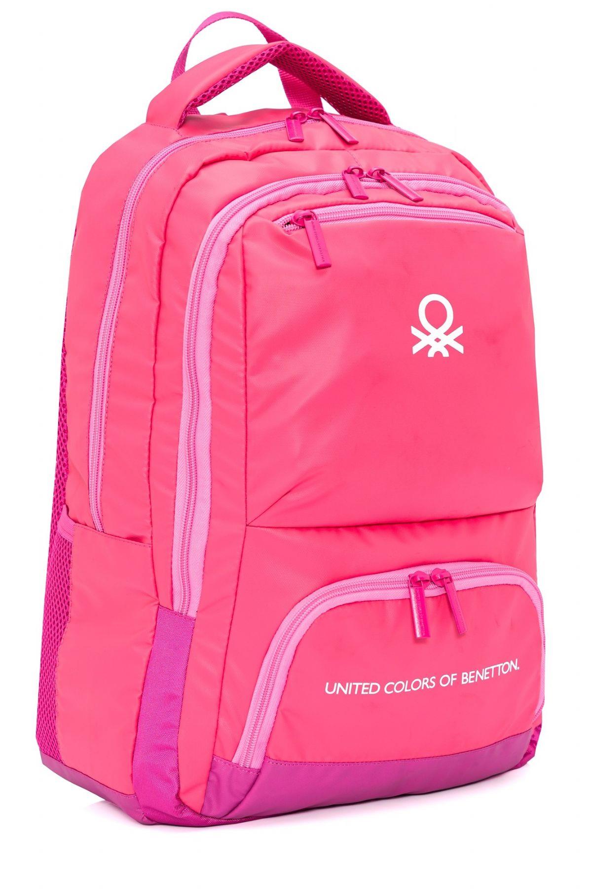 United Colors Of Benetton Kız Çocuk/Kadın Okul, Günlük ve Seyahat Sırt Çantası - Açık Pembe - 20879