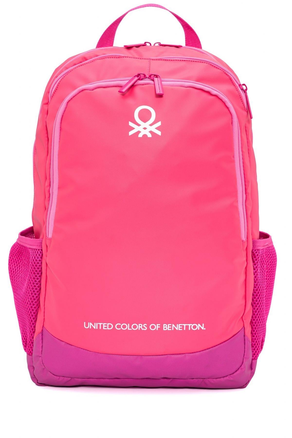 United Colors Of Benetton Kız Çocuk/Kadın Okul, Günlük ve Seyahat Sırt Çantası - Açık Pembe - 20878