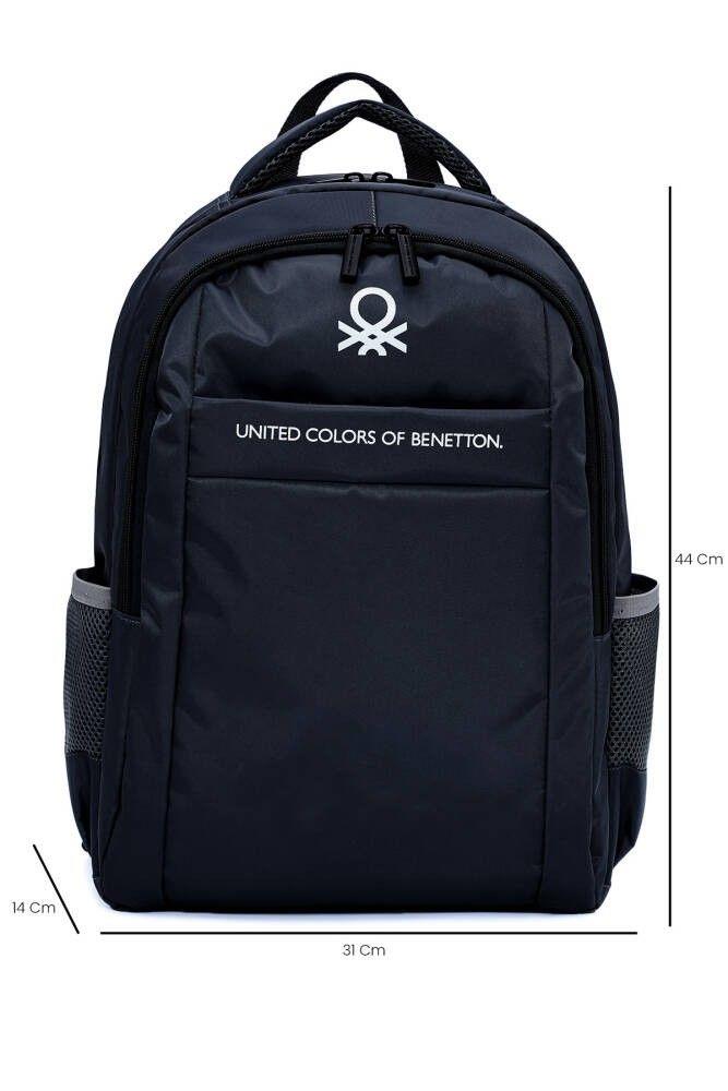 United Colors Of Benetton Unisex Çocuk/Yetişkin Okul Günlük ve Seyahat Sırt Çantası - Siyah - 20964