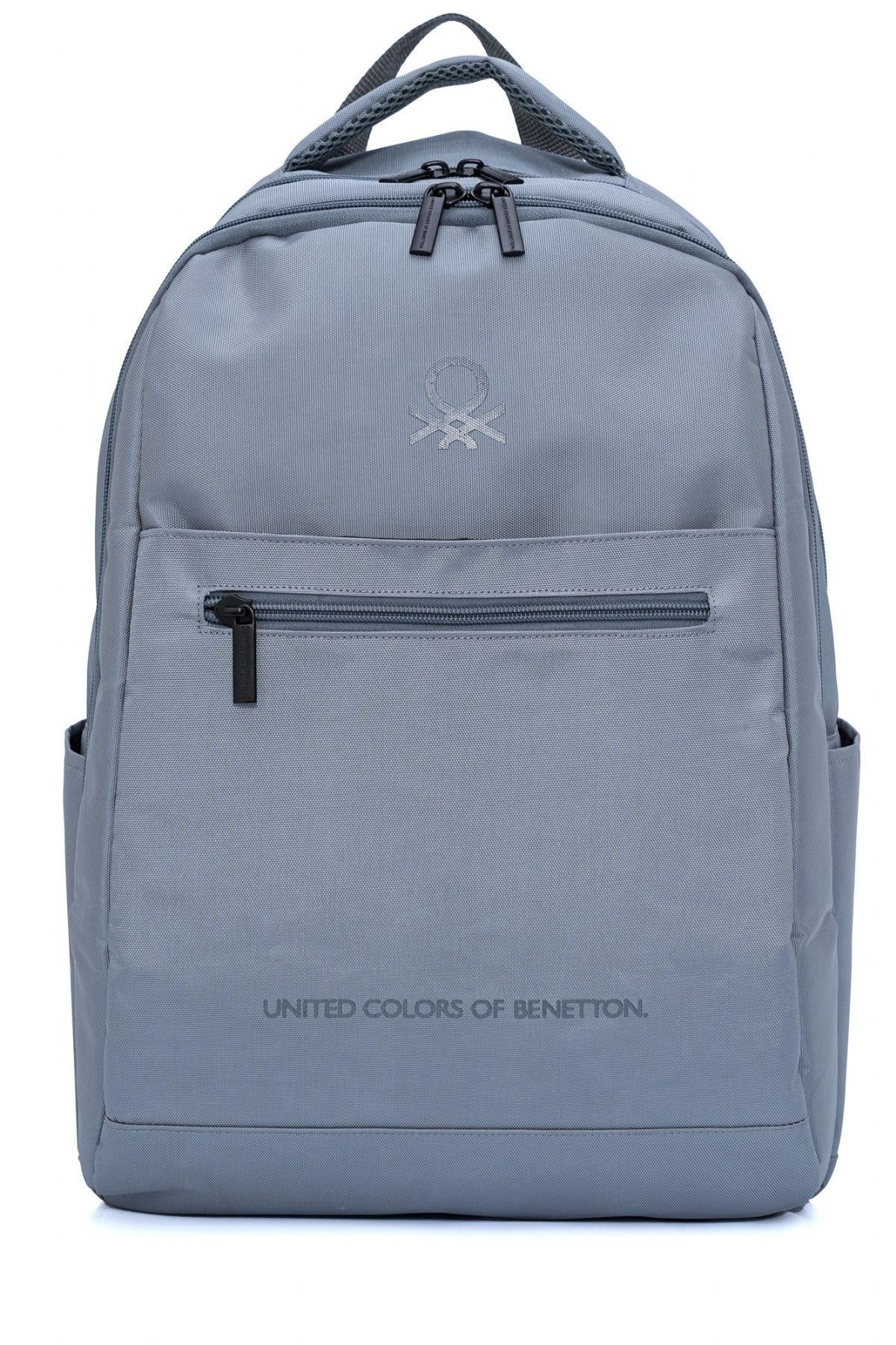 United Colors Of Benetton Unisex Çocuk/Yetişkin Okul Günlük ve Seyahat Sırt Çantası - Gri - 20957