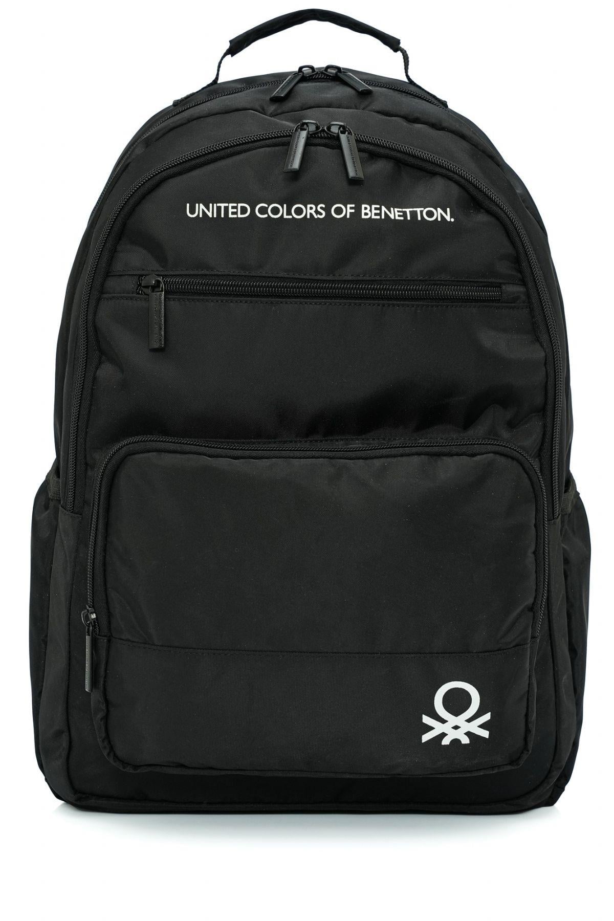 United Colors Of Benetton Unisex Okul Günlük ve Seyahat Sırt Çantası - Siyah - 20822