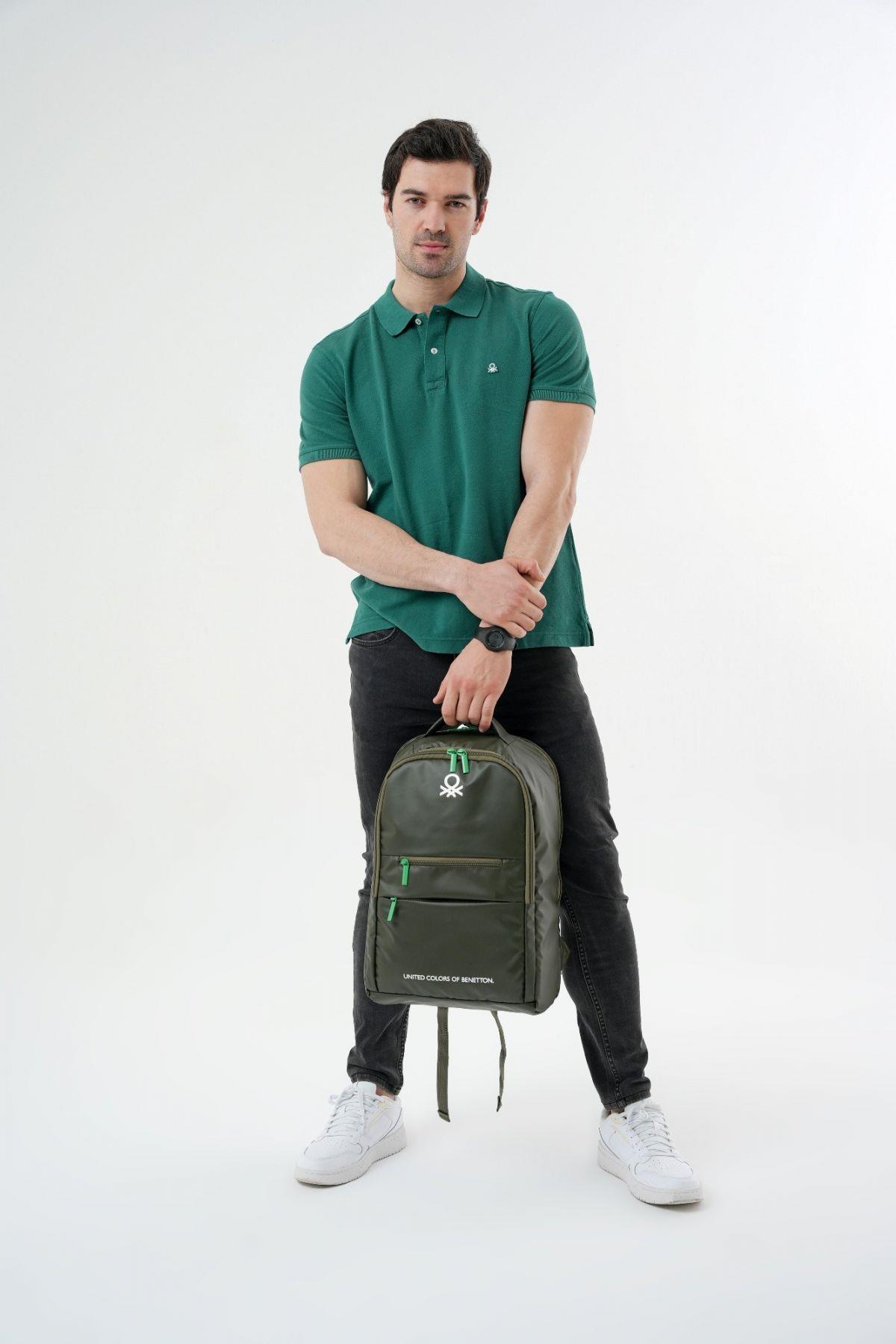 United Colors Of Benetton Unisex Okul, Günlük ve Seyahat Sırt Çantası - Haki - 20831