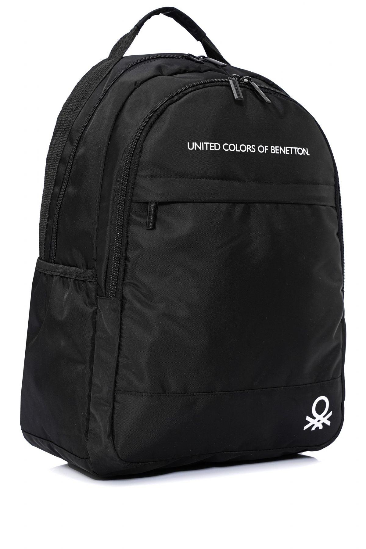 United Colors Of Benetton Unisex Okul, Günlük ve Seyahat Sırt Çantası - Siyah - 20823