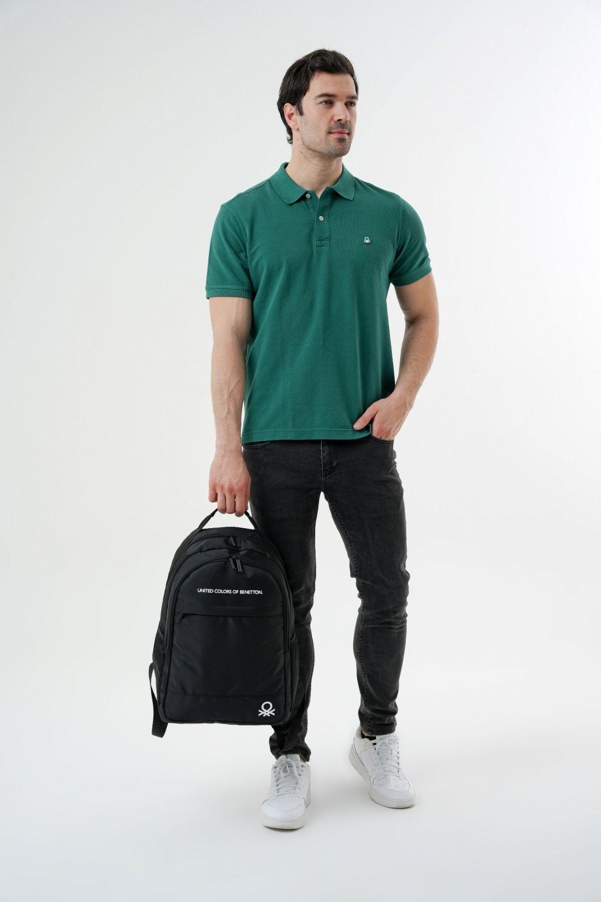 United Colors Of Benetton Unisex Okul, Günlük ve Seyahat Sırt Çantası - Siyah - 20823