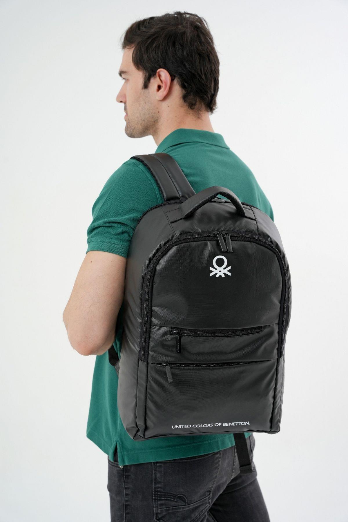 United Colors Of Benetton Unisex Okul, Günlük ve Seyahat Sırt Çantası - Siyah - 20843