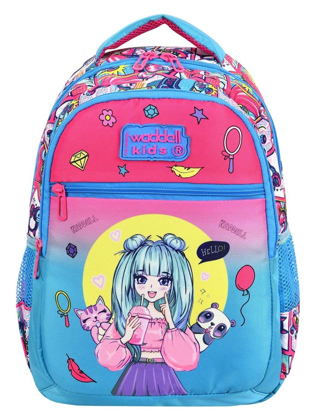 Waddell Anime Kız Desenli İlkokul Sırt Çantası Ve Beslenme Çantası - Kız Çocuk