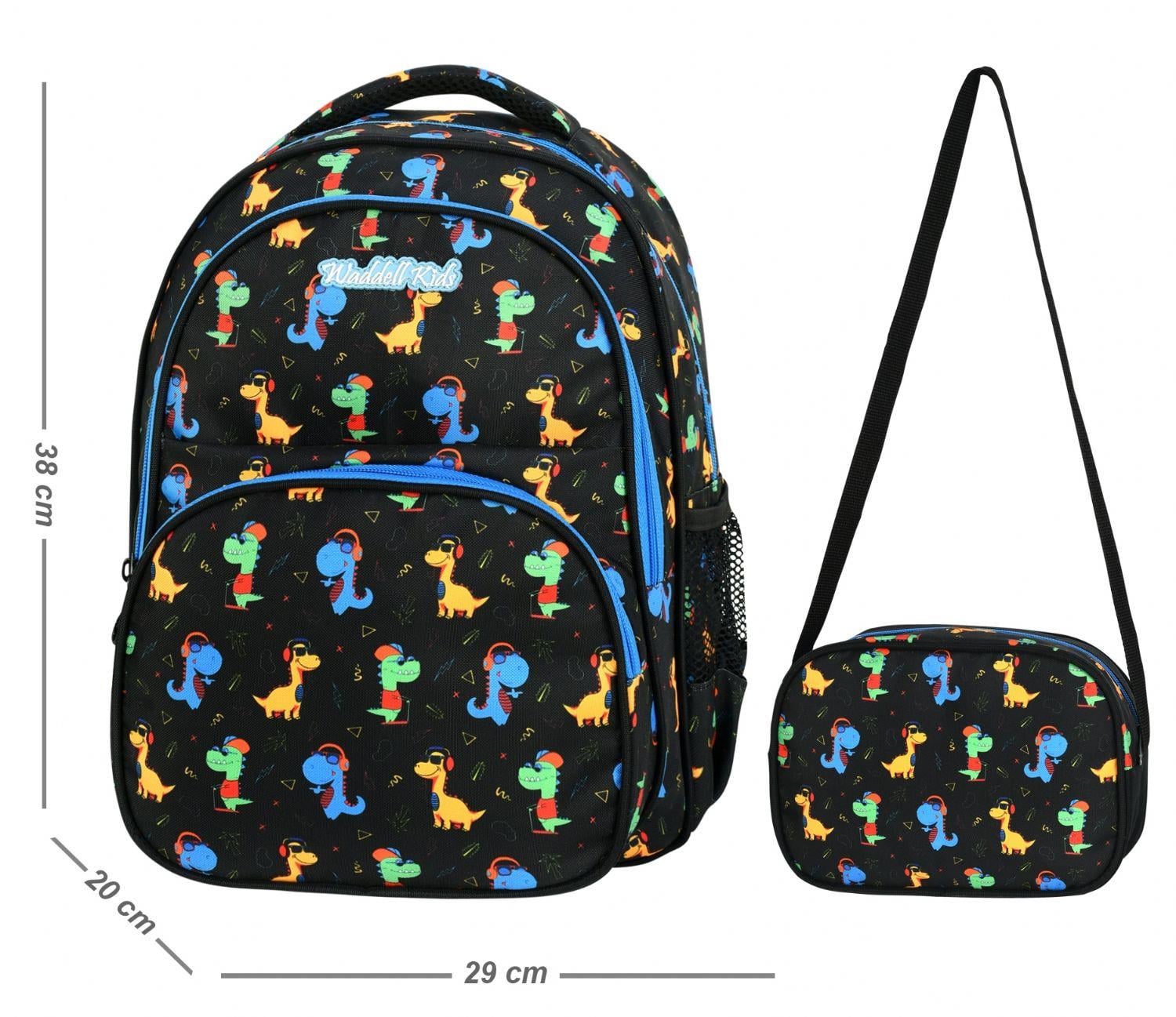 Waddell Çanta Sevimli Dinazorlar Okul Çantası ve Beslenme Çantası Seti - Erkek