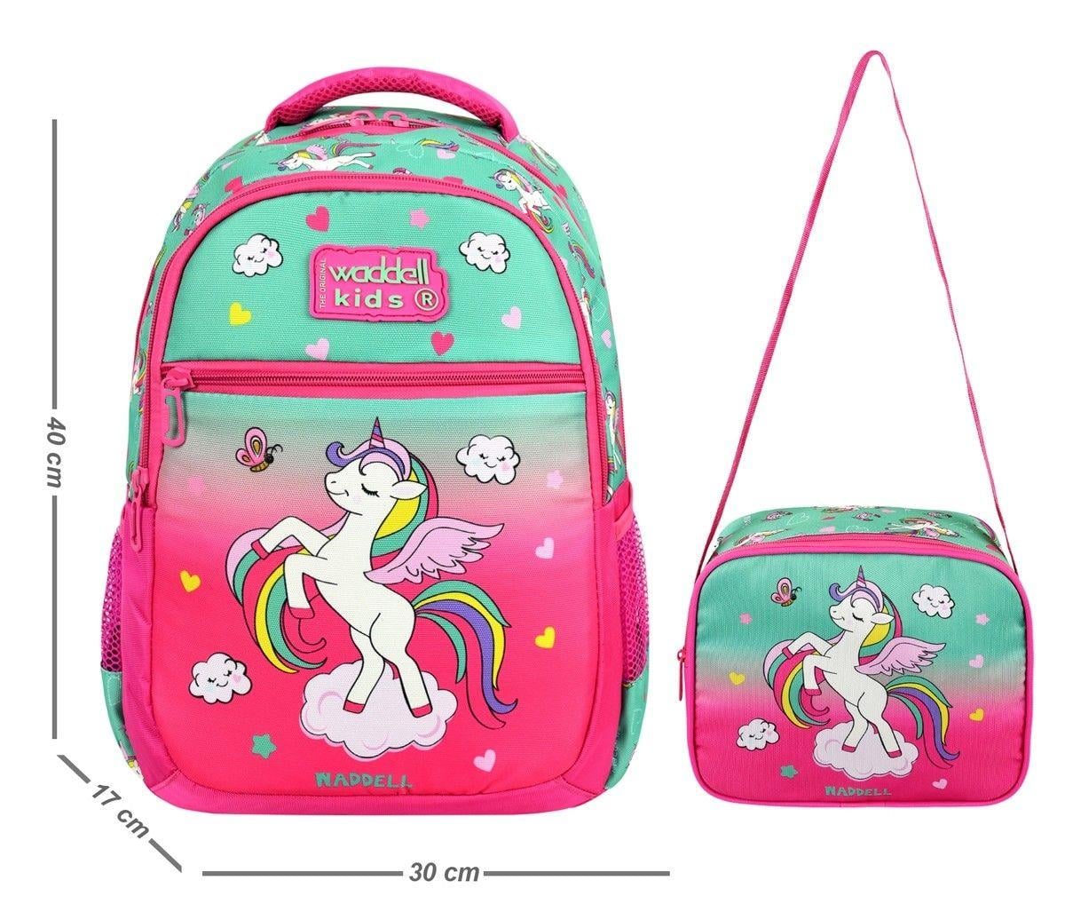 Waddell Unicorn Desenli İlkokul Sırt Çantası Ve Beslenme Çantası - Kız Çocuk