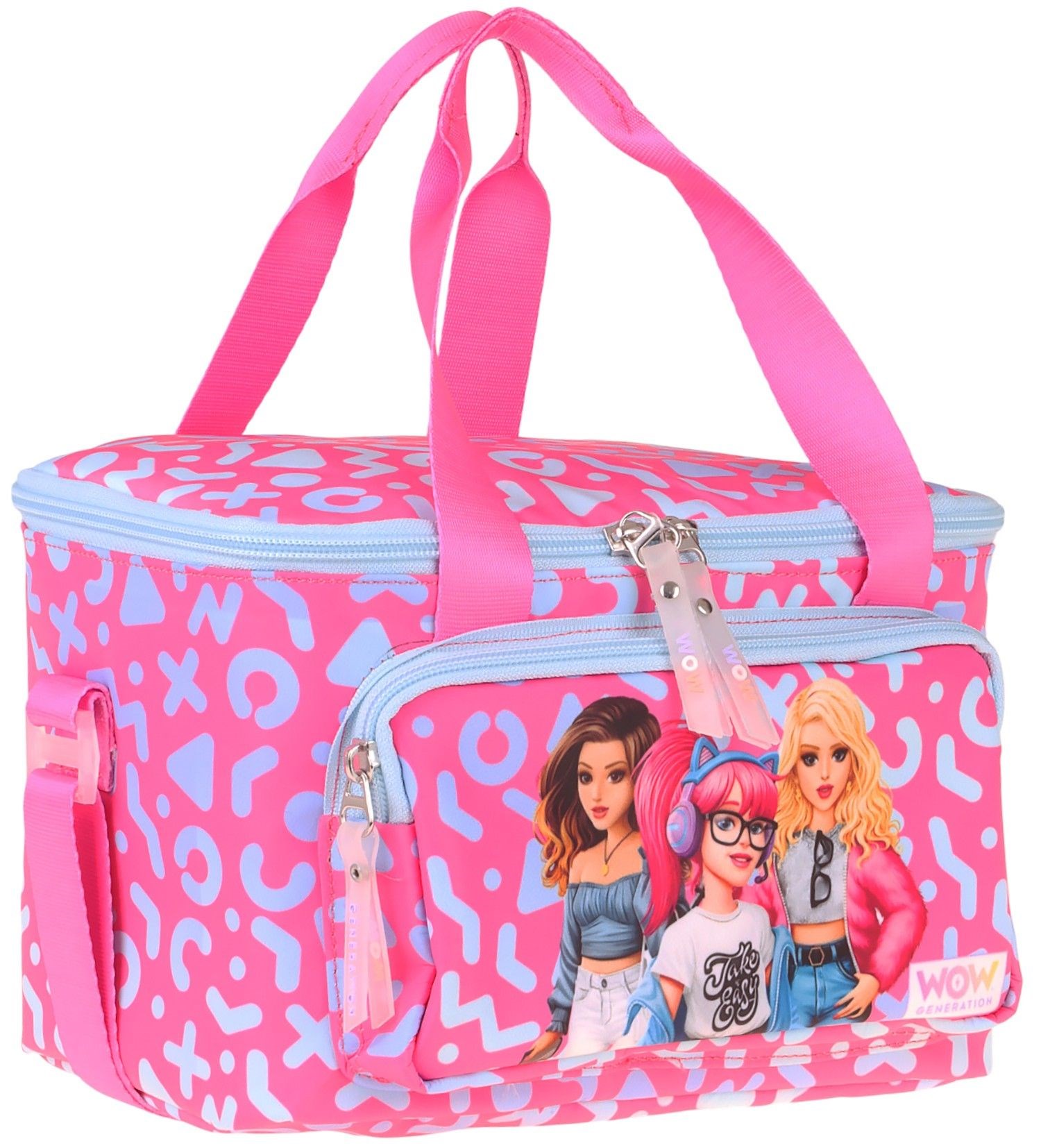 Wow Generation İki Bölmeli Thermo Okul Beslenme Çantası - Girl Friends Baskılı Kırmızı Renk (Kız Çocuk) - W6060