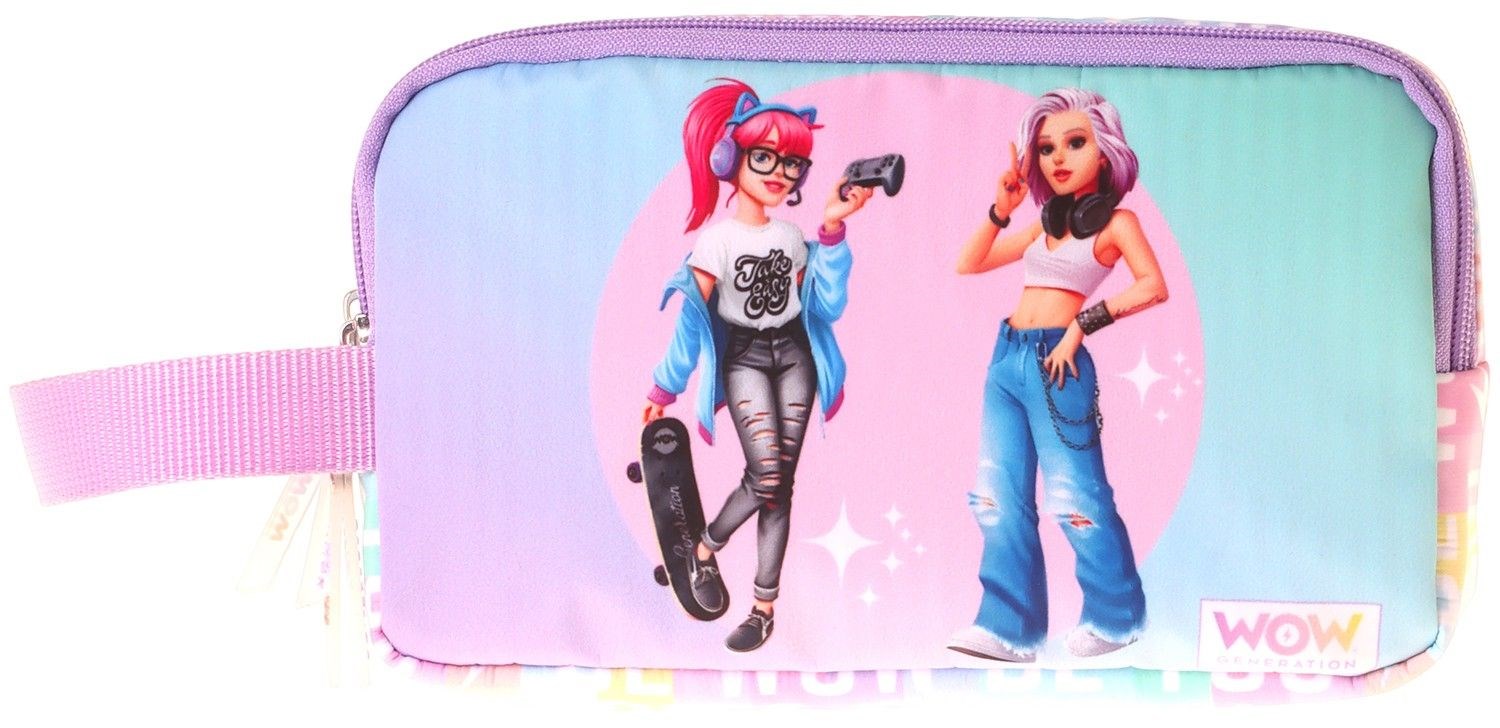 Wow Generation Kız Çocuk Be You Baskılı Yeşil - Mor Renk İlkokul Kalem Çantası - Kalemlik - W6087