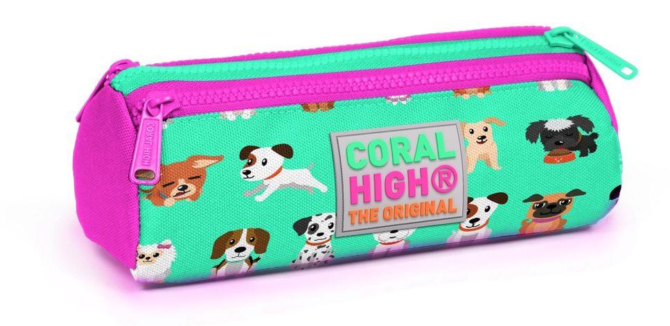 Yavru Köpekler Desenli Üç Bölmeli Kalem Çantası - Kız