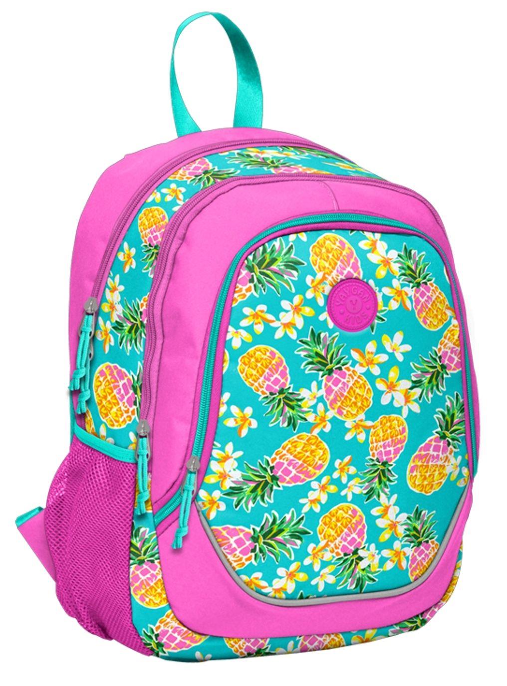 Yaygan Kids Ananas Desenli Pembe/Yeşil İlkokul Sırt Çantası