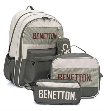 Benetton Erkek Çocuk Haki Üçlü İlkokul Çanta Seti 21030
