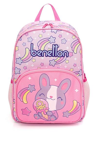 Benetton Kız Çocuk Açık Pembe Üçlü İlkokul Çanta Seti 21032