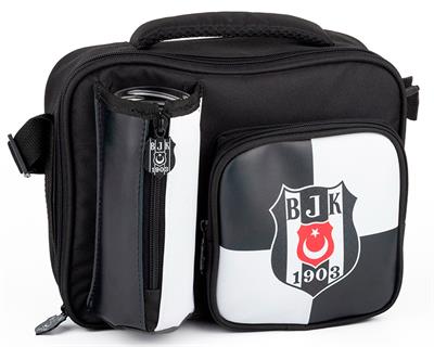 Beşiktaş BJK 1903 Logo Desenli Okul Beslenme Çantası - Siyah/Beyaz - 25362