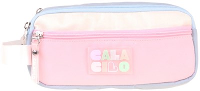 CalaCilo Cloudy Pembe Mavi Renkli Kız Çocuk Üç Gözlü Kalem Çantası - Pembe - Mavi - C4088