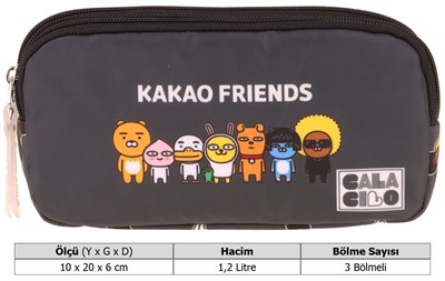 CalaCilo Erkek Çocuk İlkokul Kalem Çantası - Kakao Friends Baskılı Siyah Renk (Kakao Friends) - C4079
