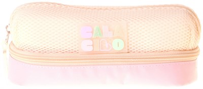 CalaCilo K-Pop Pink Kız Çocuk Pembe Renkli İki Gözlü İlkokul Kalem Çantası (Kalemlik) - C4109