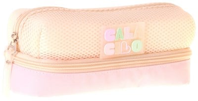 CalaCilo K-Pop Pink Kız Çocuk Pembe Renkli İki Gözlü İlkokul Kalem Çantası (Kalemlik) - C4109