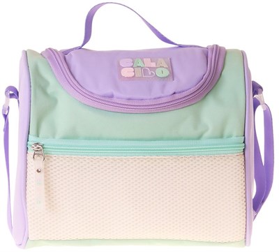 CalaCilo Kız Çocuk Rainbow Lila Yeşil Renkli Isı Yalıtımlı Okul Beslenme Çantası (Lila - Yeşil) - C4090