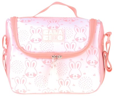 CalaCilo Pleasant Kız Çocuk Kedi Baskılı Pembe Isı Yalıtımlı Okul Beslenme Çantası - C4051