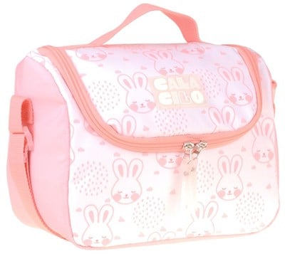 CalaCilo Pleasant Kız Çocuk Kedi Baskılı Pembe Isı Yalıtımlı Okul Beslenme Çantası - C4051