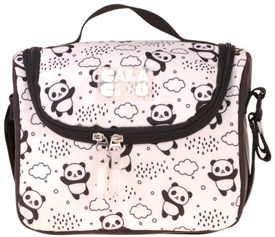 CalaCilo Sweet Kız Çocuk Panda Baskılı Siyah Isı Yalıtımlı Okul Beslenme Çantası - C4060