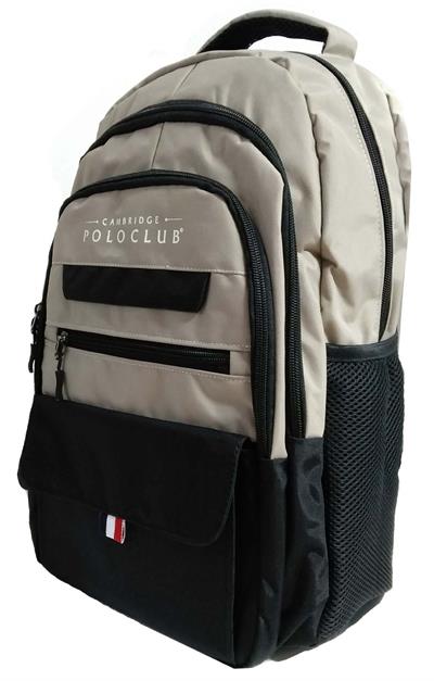 Cambridge Polo Club Bej-Siyah Okul ve Günlük Sırt Çantası