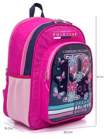 Cambridge Polo Club Düşler Bahçesi 3lü Kız Çocuk İlkokul Çanta Seti - Pembe - PLCAN2126