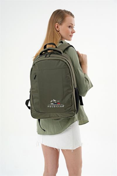 Cambridge Polo Club Haki Yeşil Günlük Okul ve Seyahat Sırt Çantası - Erkek/Erkek Çocuk - PLCAN2172-016
