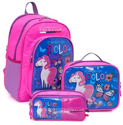 Cambridge Polo Club Kız Çocuk İlkokul Çanta Seti - Lila - PLCAN2122