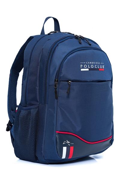 Cambridge Polo Club Lacivert Dört Bölmeli Erkek/Erkek Çocuk Okul, Günlük ve Seyahat Sırt Çantası - PLCAN2154-004