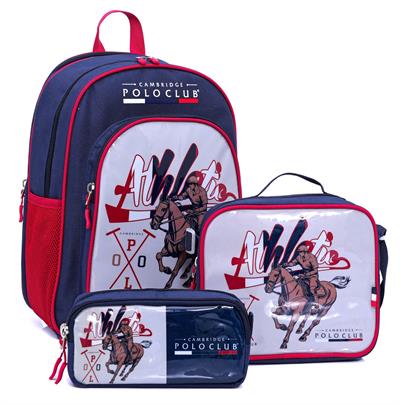 Cambridge Polo Club Lacivert Riders 3lü  Erkek İlkokul Çanta Seti - Lacivert - PLCAN2112