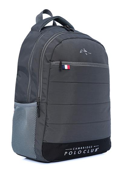 Cambridge Polo Club Minimalist Tasarım Gri Unisex Okul Günlük Seyahat Sırt Çantası - PLCAN2166-003