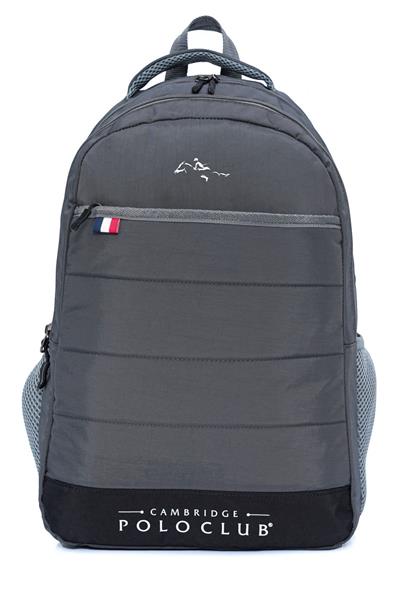 Cambridge Polo Club Minimalist Tasarım Gri Unisex Okul Günlük Seyahat Sırt Çantası - PLCAN2166-003