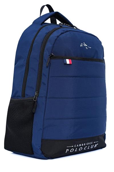 Cambridge Polo Club Minimalist Tasarım Lacivert Unisex Okul Günlük Seyahat Sırt Çantası - PLCAN2166-004