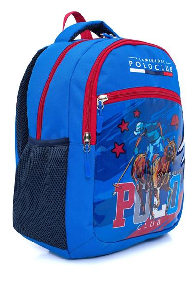 Cambridge Polo Club Riders Temalı 3lü Erkek İlkokul Çanta Seti - Mavi - PLCAN2118