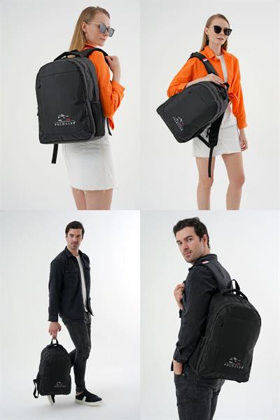 Cambridge Polo Club Siyah Günlük Okul ve Seyahat Sırt Çantası - Erkek/Erkek Çocuk - PLCAN2172-001