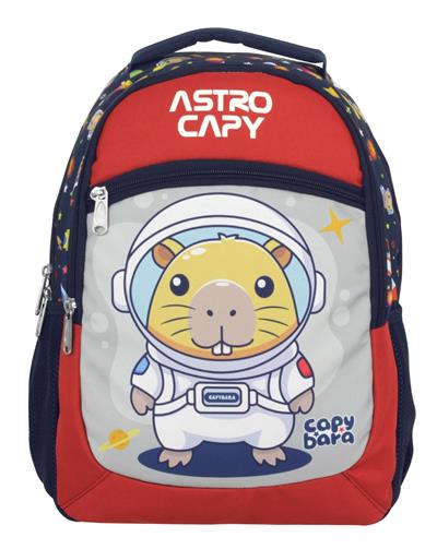 Capybara Erkek Çocuk Astronot İlkokul Okul Sırt Çantası - Lacivert - Kırmızı - 5227