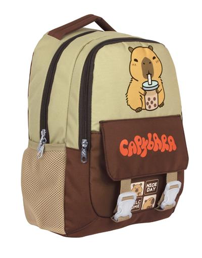 Capybara Erkek Çocuk İlkokul Okul Sırt Çantası - Kahverengi - Bej - 5200