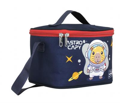 Capybara Erkek Çocuk Isı Yalıtımlı Astronot Beslenme Çantası - Lacivert - Kırmızı - 5228