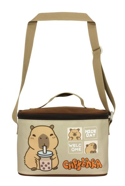 Capybara Erkek Çocuk Isı Yalıtımlı Beslenme Çantası - Kahverengi - Bej - 5201