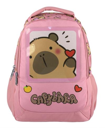 Capybara Kız Çocuk İlkokul Okul Sırt Çantası - Pembe - 5212