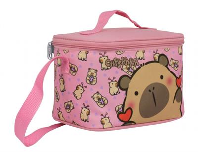 Capybara Kız Çocuk Isı Yalıtımlı Beslenme Çantası - Pembe - 5213