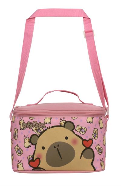 Capybara Kız Çocuk Isı Yalıtımlı Beslenme Çantası - Pembe - 5213