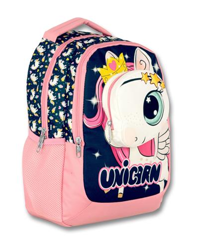 Cennec 3d Unicorn Baskılı Kız Çocuk İlkokul Sırt Çantası