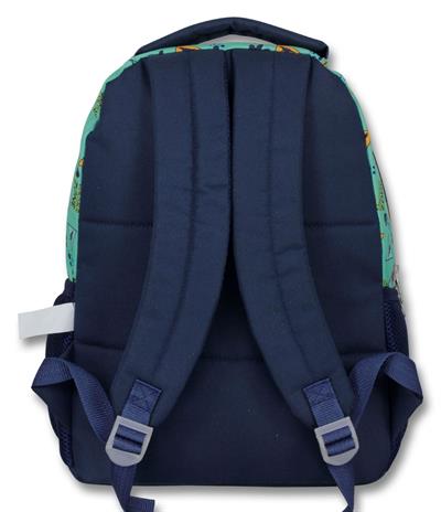Cennec 5018 (Dinazor - Yeşil Lacivert - Erkek Çocuk) Okul Çantası - Dinazor Diş Detayı