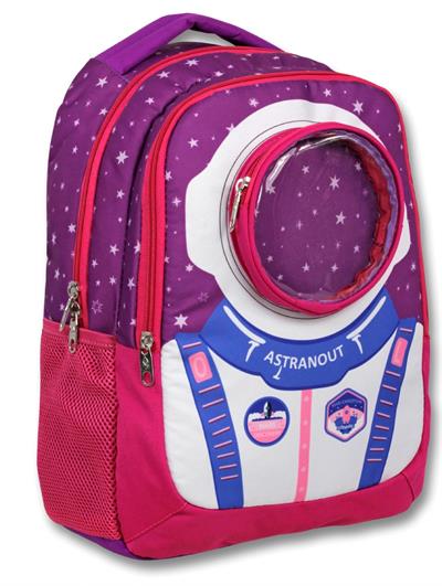 Cennec Bordo Mavi Astronot İlkokul Sırt Çantası Seti - Erkek