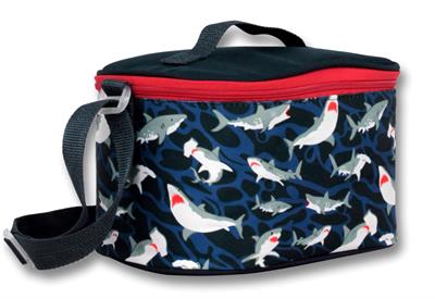 Cennec Dört Bölmeli Lacivert Kırmızı Köpekbalığı İlkokul Sırt Çantası ve Beslenme Seti - Erkek Çocuk